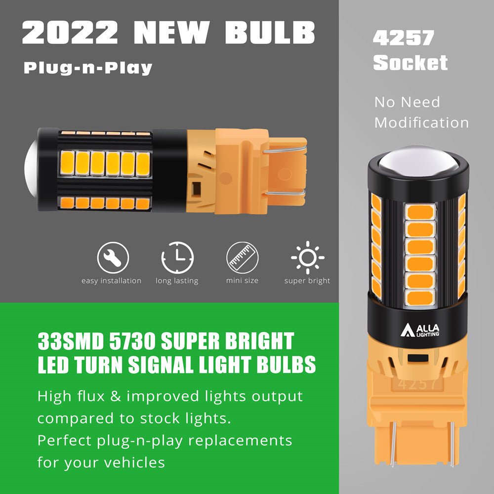 4257NA LED Turn Signal Lights Bulb Replacement Upgrade Blinker Lamps -Alla Lighting