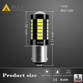 7506 1156 LED Strobe Lights Flashing Brake Stop Reverse Lights Bulbs