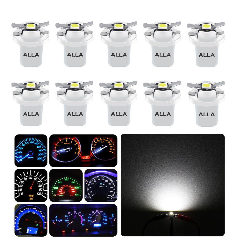 B8.5D LED Dashboard Instrument Cluster Gauge Lights 2721MF 2351MFX6 Bulb -Alla Lighting