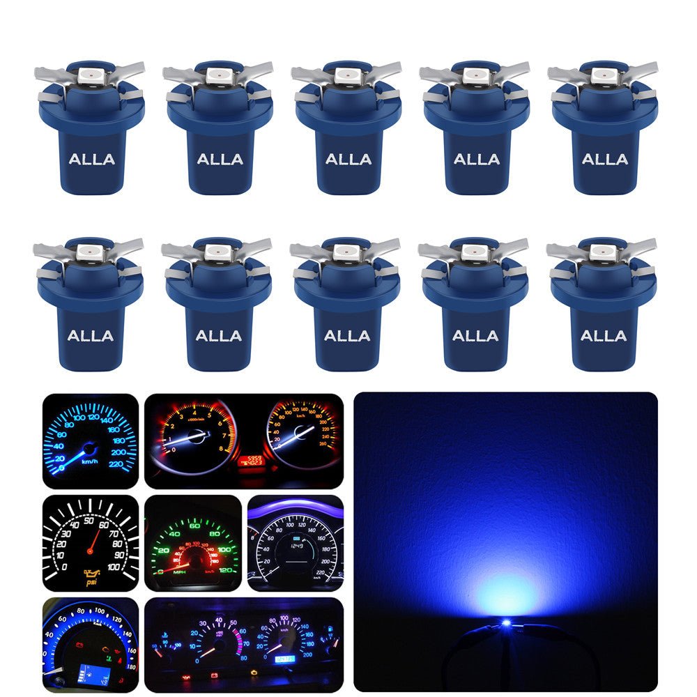 B8.5D LED Dashboard Instrument Cluster Gauge Lights 2721MF 2351MFX6 Bulb -Alla Lighting