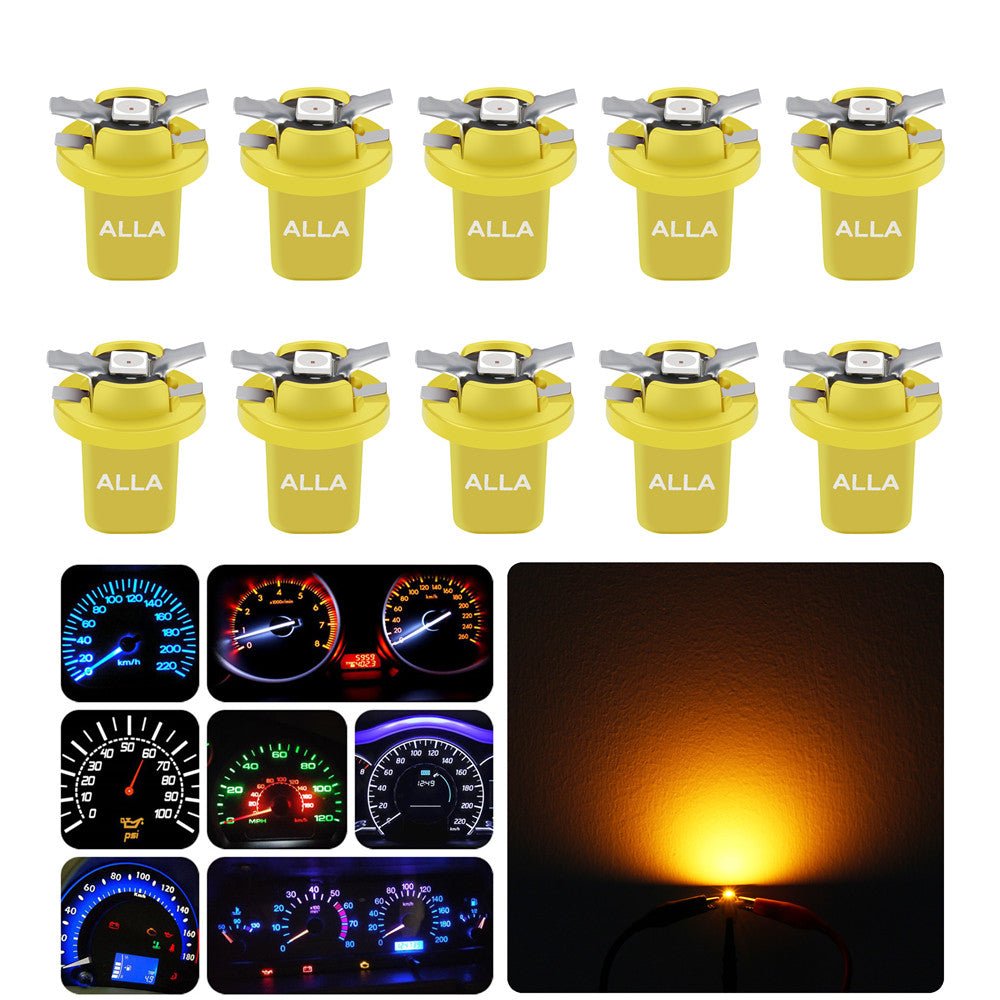 B8.5D LED Dashboard Instrument Cluster Gauge Lights 2721MF 2351MFX6 Bulb -Alla Lighting