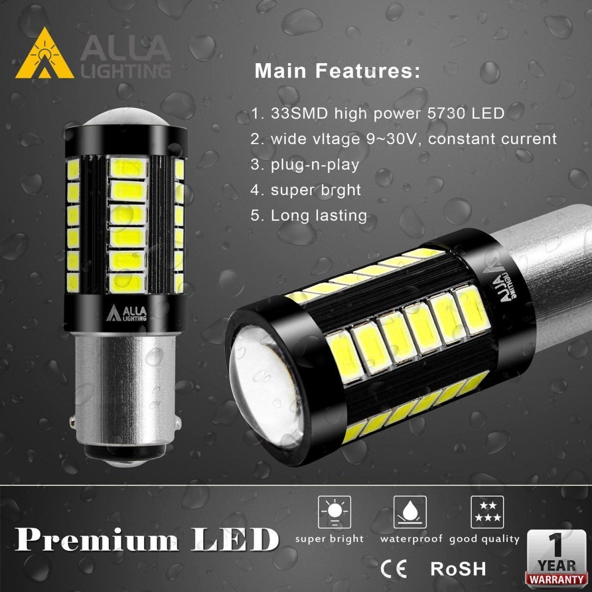 BA15D 1004 1142 LED Lights Bulbs for Boat, Cars, Trailers, Campers, RVs -Alla Lighting