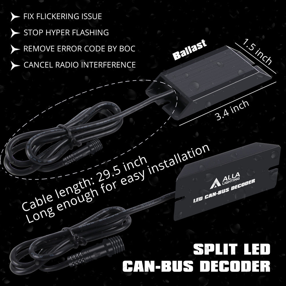 BA15S 1156 CANBUS LED Resistors Fix Signal Light Hyper Flash/Error 12V -Alla Lighting Inc