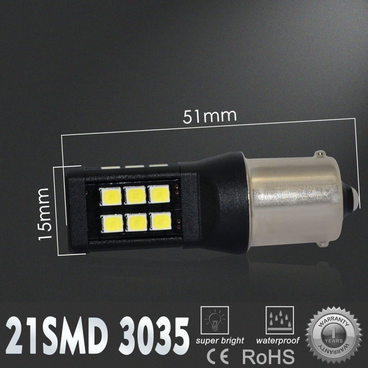 BA15S 1156 LED Lights Bulbs 3035-SMD Reverse, Signal, Brake Stop Lights -Alla Lighting