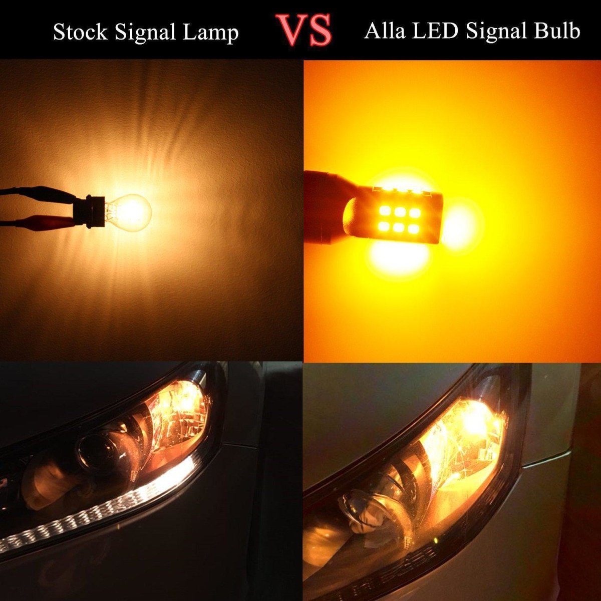 BA15S 1156 LED Lights Bulbs 3035-SMD Reverse, Signal, Brake Stop Lights -Alla Lighting