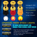 BAY15D 1157 LED Bulbs Super Bright 12V, 6000K White/Amber Yellow/Red