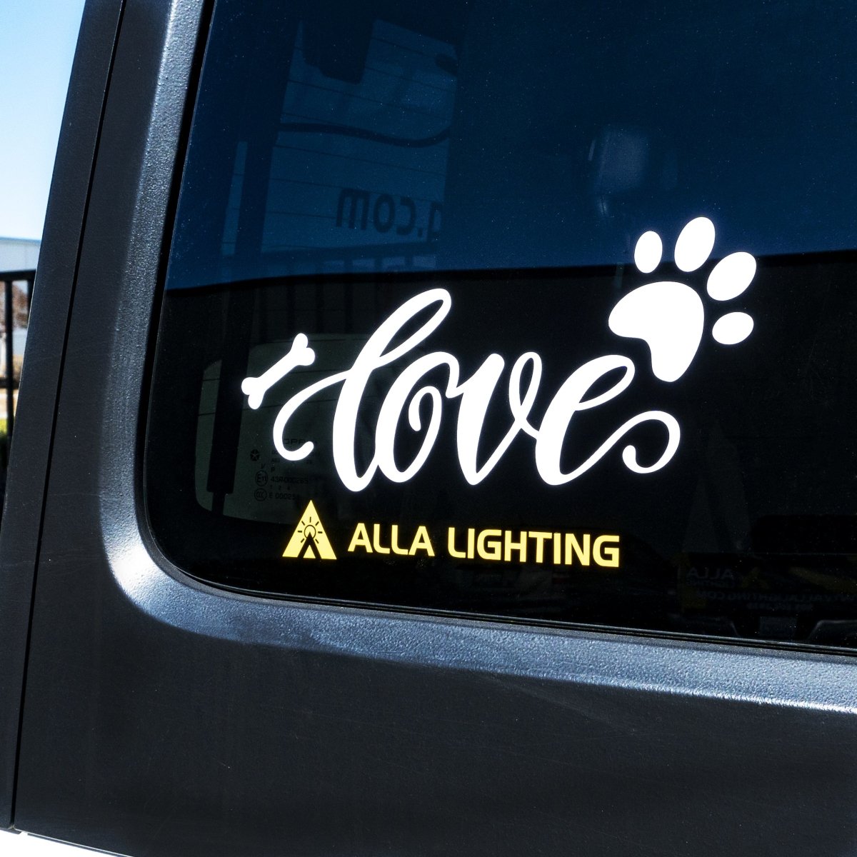 Car Decal | I Love Pets | Cat, Dog Stickers for Cars, Trucks -Alla Lighting Automotive LED Bulbs