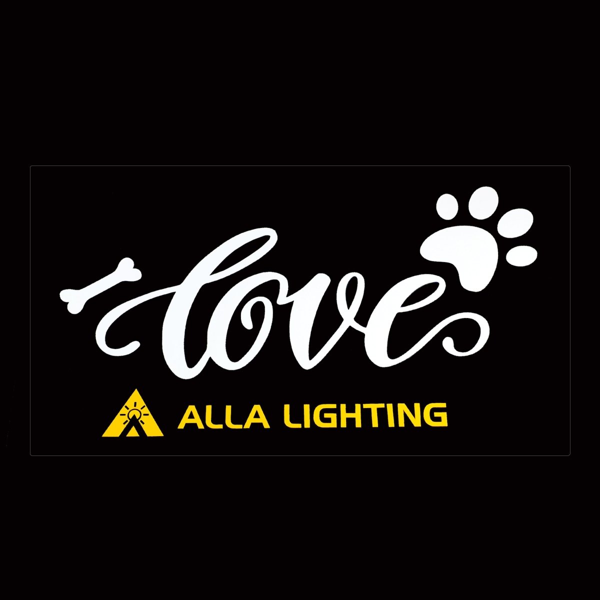 Car Decal | I Love Pets | Cat, Dog Stickers for Cars, Trucks -Alla Lighting Automotive LED Bulbs