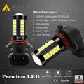 H10 9145 LED Fog Lights Bulbs Super Bright 5730-SMD, 6000K Xenon White