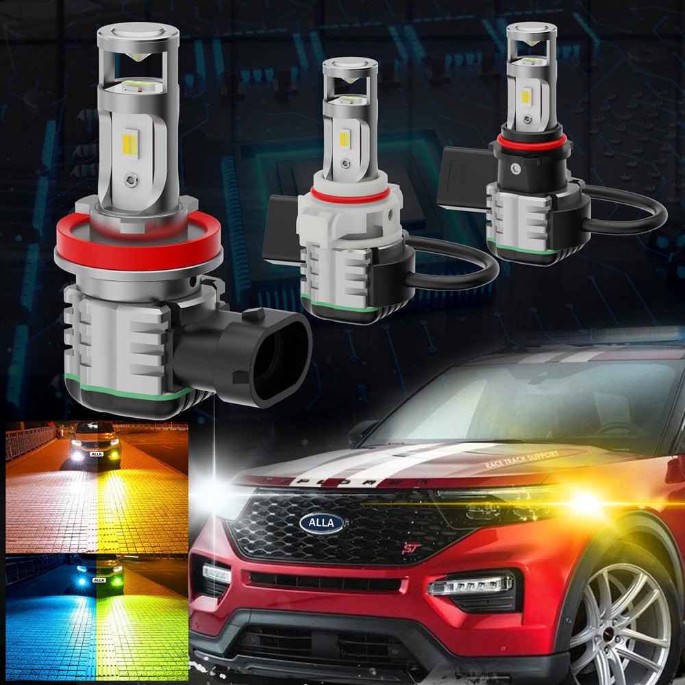 H10 9145 LED Switchback 9140 Fog Lights Bulbs | White, Yellow, Blue -Alla Lighting