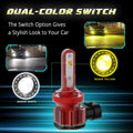 H16 H8 H11 LED Switchback Bulbs Fog Lights, 6000K White/3000K Yellow