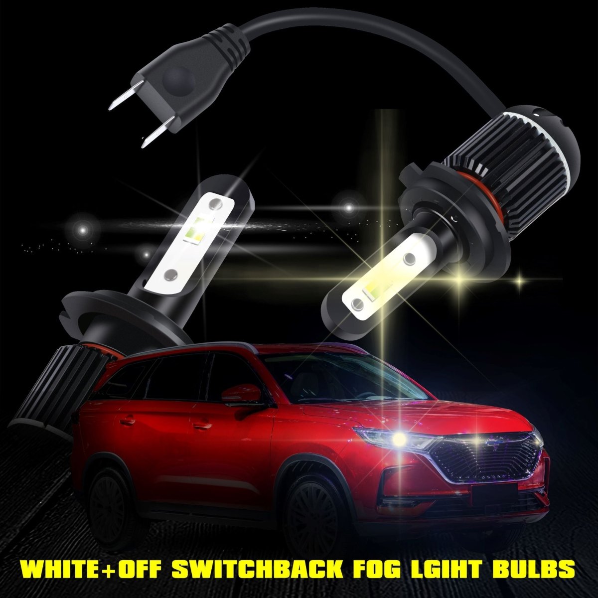 H7 LED Switchback Fog Lights, DRL Bulbs | 6K White/3KYellow -Alla Lighting