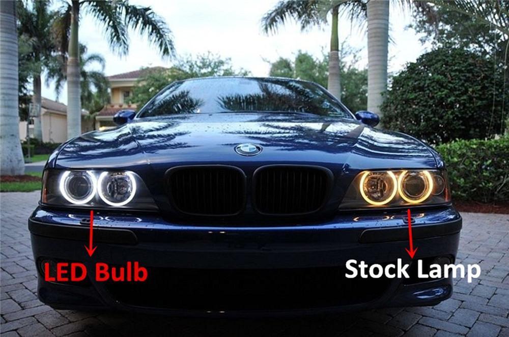 H8 CREE LED Angel Eyes 360-Degree Halo Light Bulb Lamp 6000K Xenon White for BMW -Alla Lighting