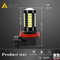 H8 H16 H11 LED Fog Lights Bulbs Super Bright 5730-SMD, 6000K Xenon White