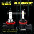 HB4 9006 Switchback LED Bulbs Fog Lights 12V, 6000K White/3000K Yellow