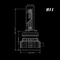 NCP H8 H9 H11 CANBus LED Forward Lightings Bulbs | High, Low Beam Replacement