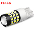 W21W 7440 LED Strobe Reverse Lights Flashing Back-up Bulbs, 6000K Xenon White -Alla Lighting